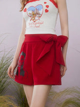 Women's Character Printed Tie Waist Casual Shorts For Summer